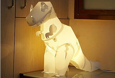 Stolní lampy ve tvaru dinosaurů / DIY