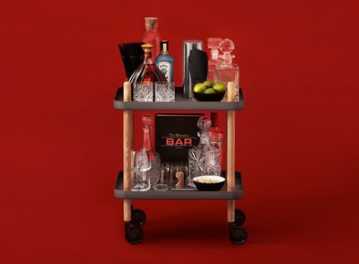 Pojizdný vozík Block Table Cart / Bar s kolečkami