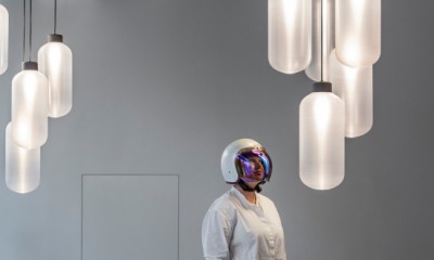 svítidlo nebo lampa PETing jsou vyrobeny z PET lahví